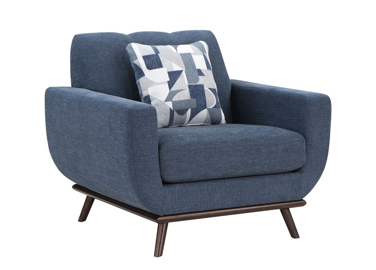 Concord Blue Chenille Chair