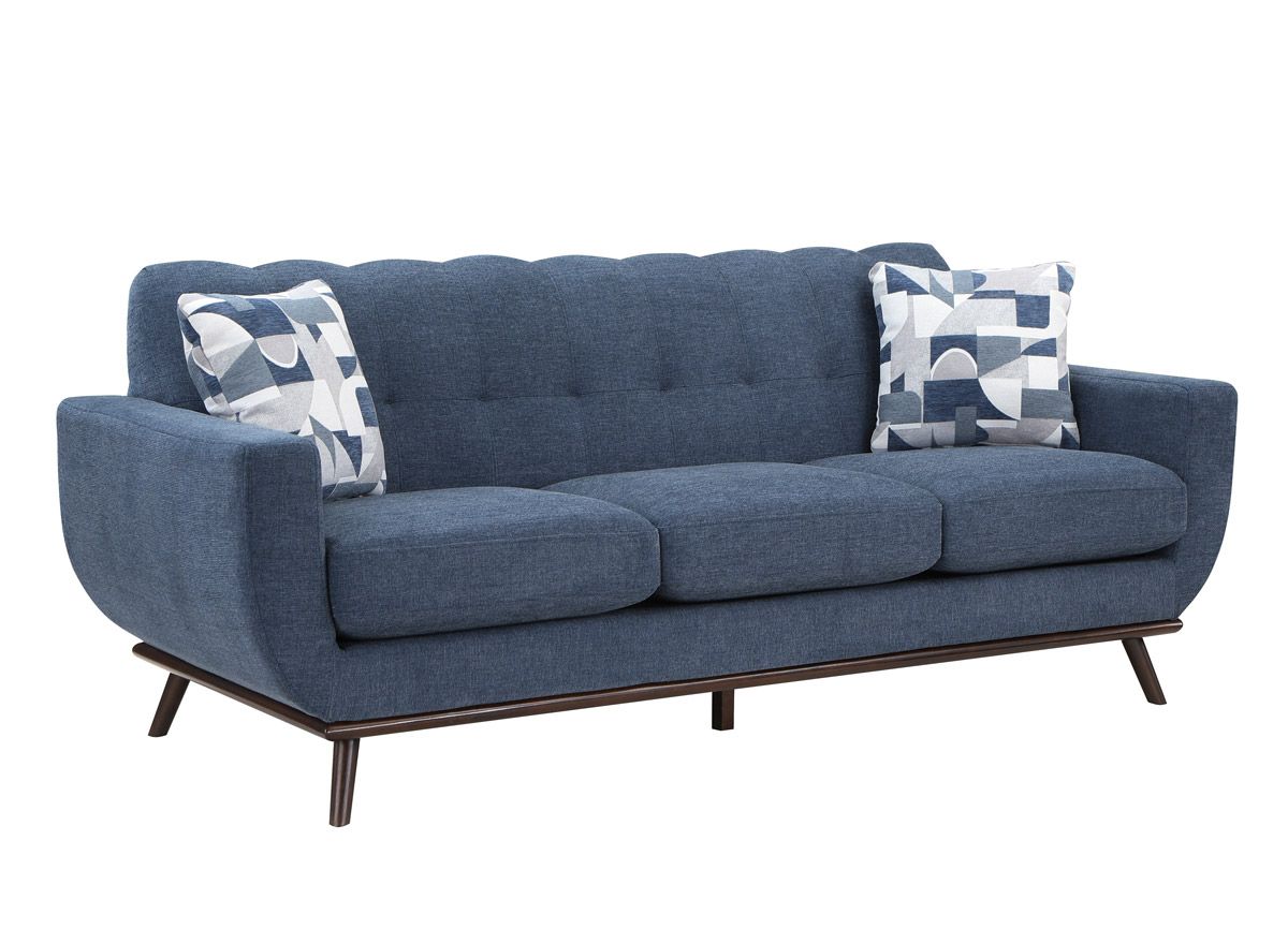 Concord Blue Chenille Sofa