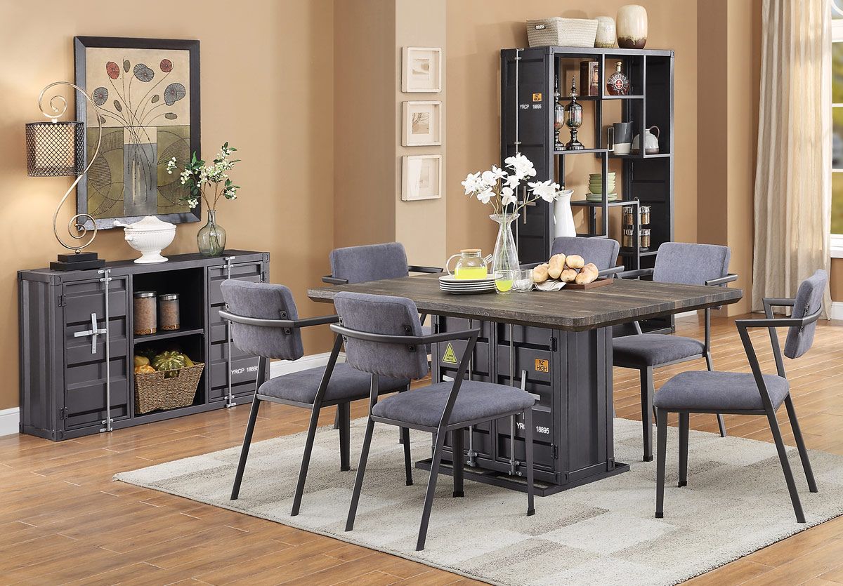 Container Grey Finish Dining Room Furniture