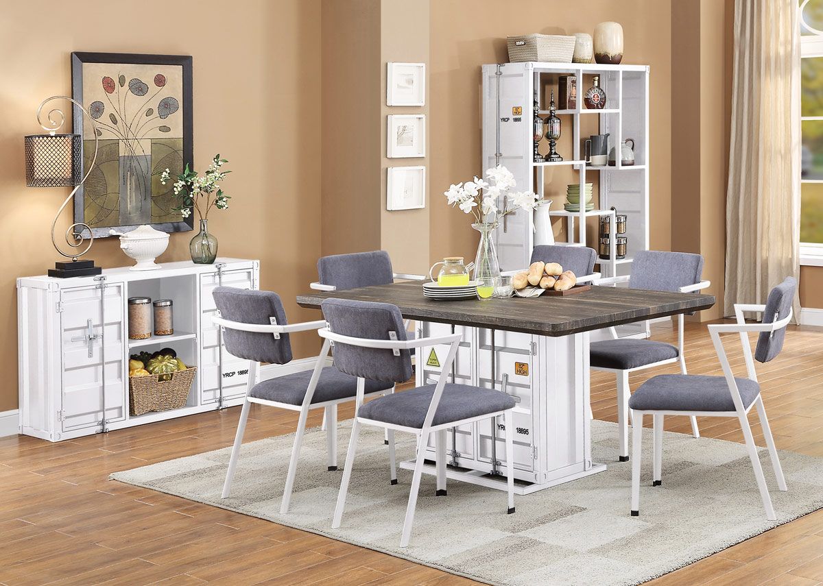 Container Industrial Style Dining Table Set