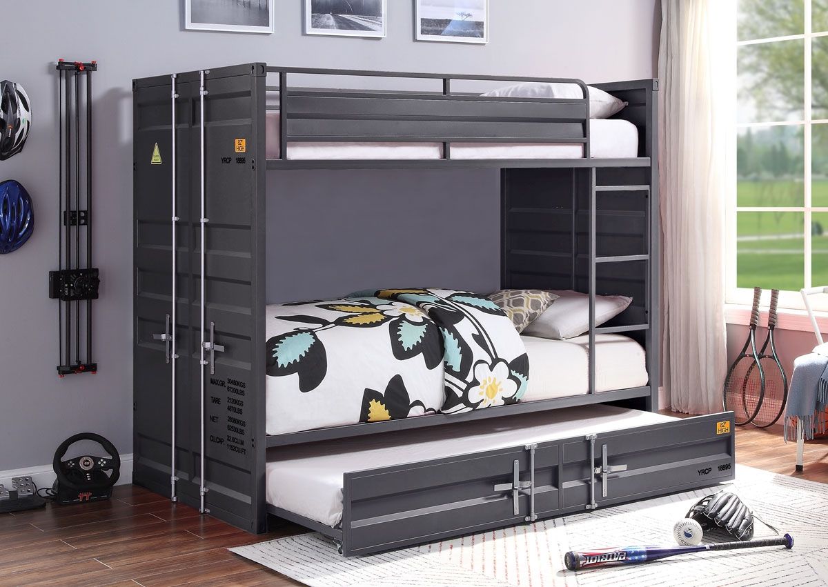 Container Gunmetal Bunkbed Industrial Style
