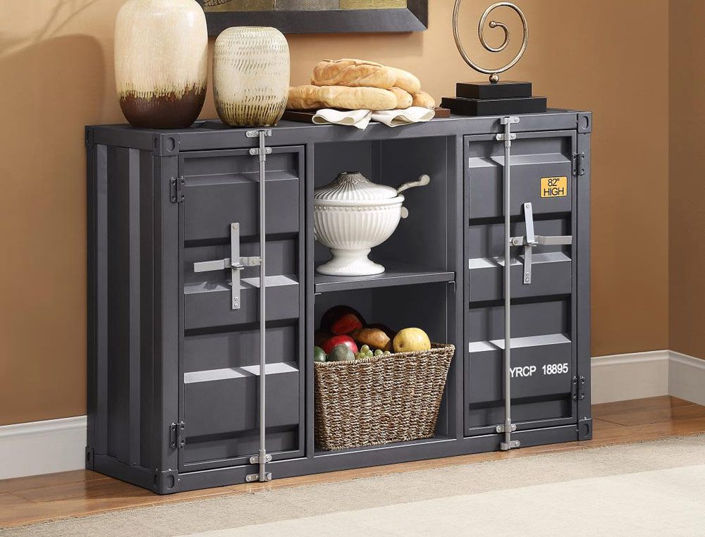 Container Grey Finish Dining Server