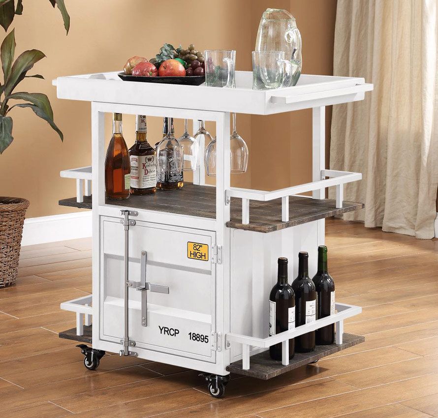 Container Industrial Style Serving Cart