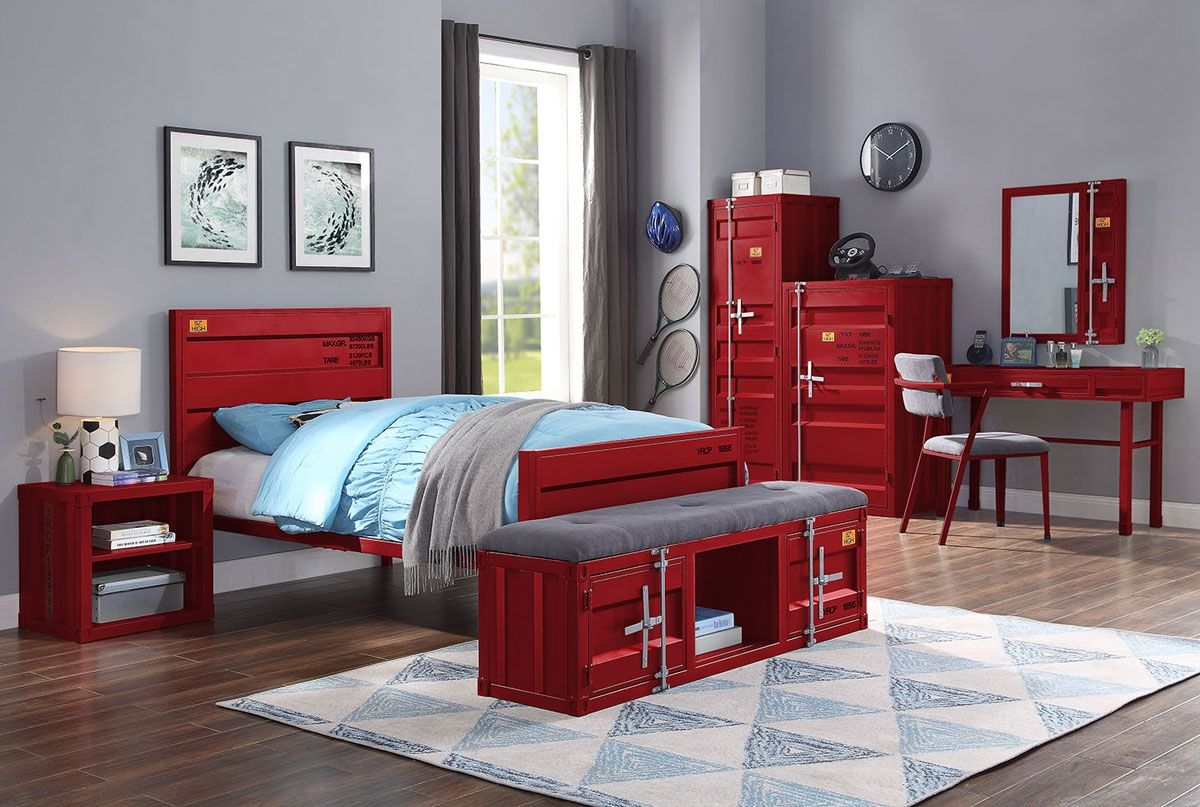 Container Red Youth Bedroom Collection