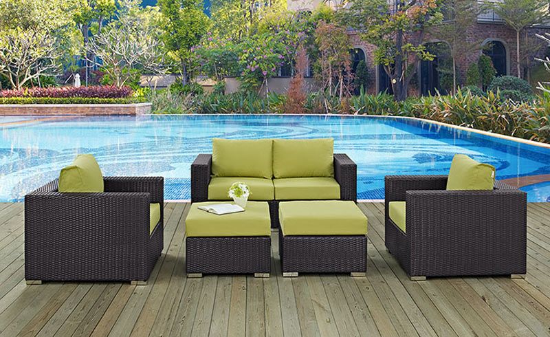 Elina Peridot Modern Outdoor Sofa Set