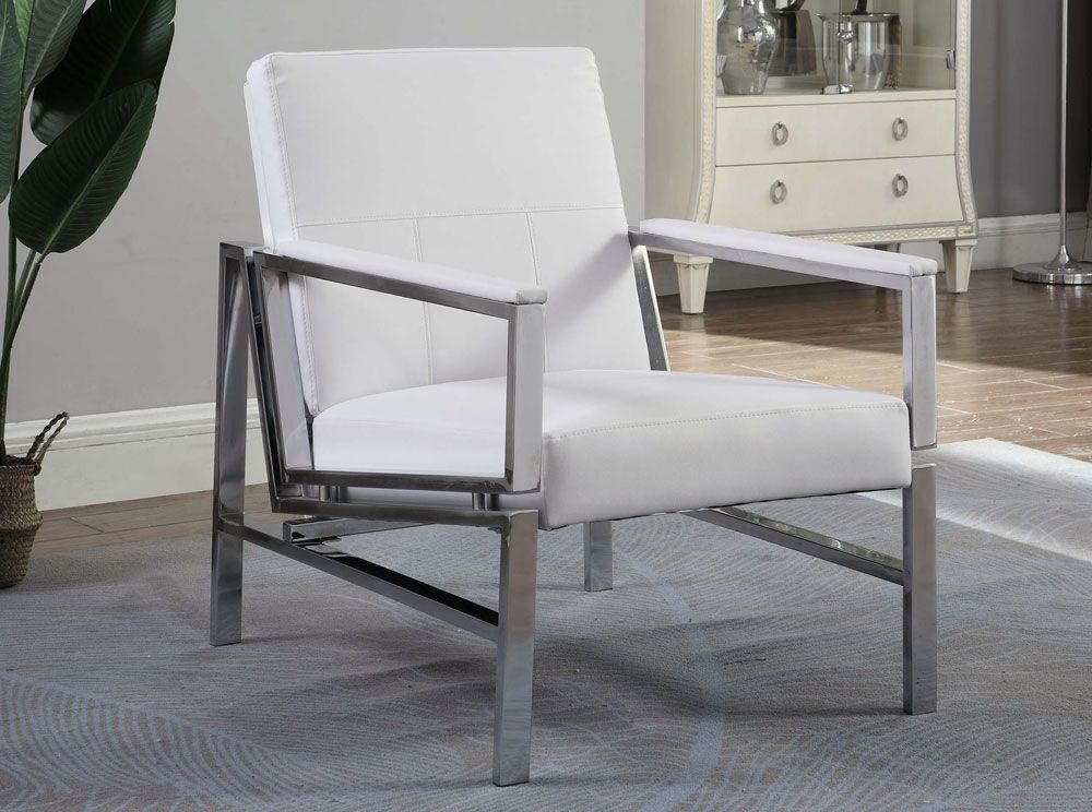 Cora Modern White Accent Chair