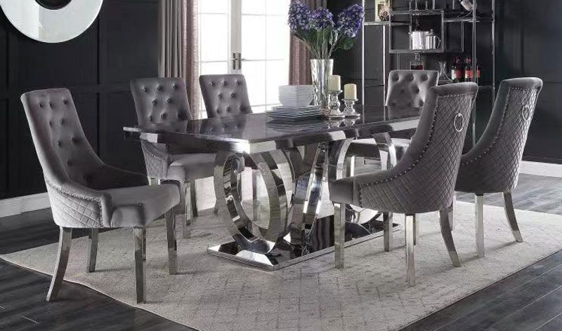 Corey Marble Top Dining Table Set