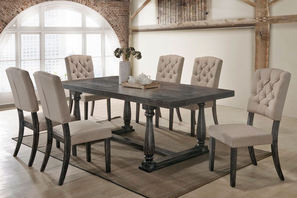 Corliss Weathered Grey Dining Table