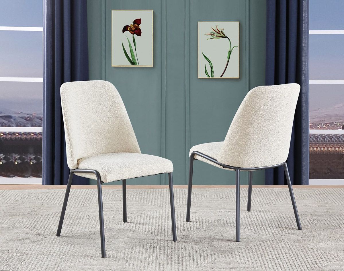 Cream on sale metal chairs