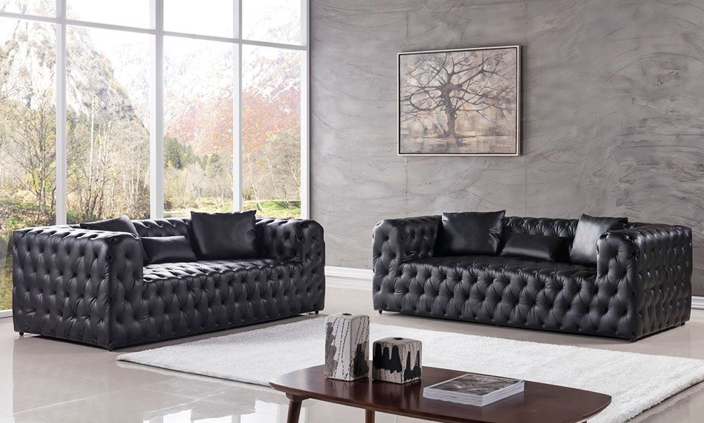 Cosima Modern Sofa Deep Tufted Leather