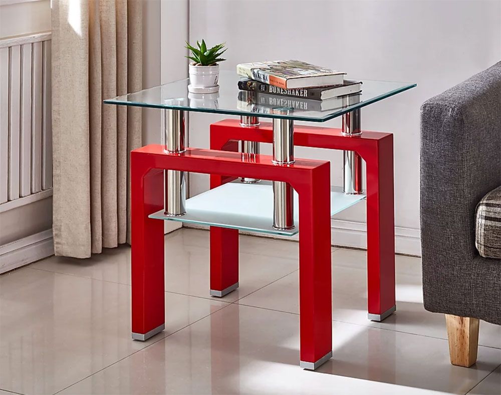 Camila Red End Table