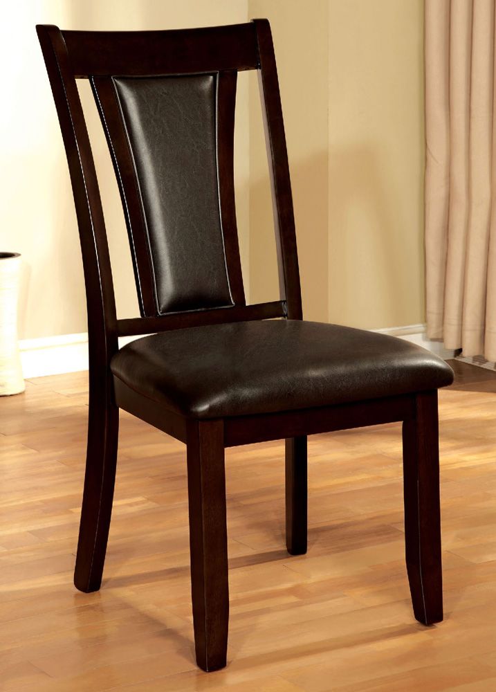 Cotette Espresso Leather Dining Chair