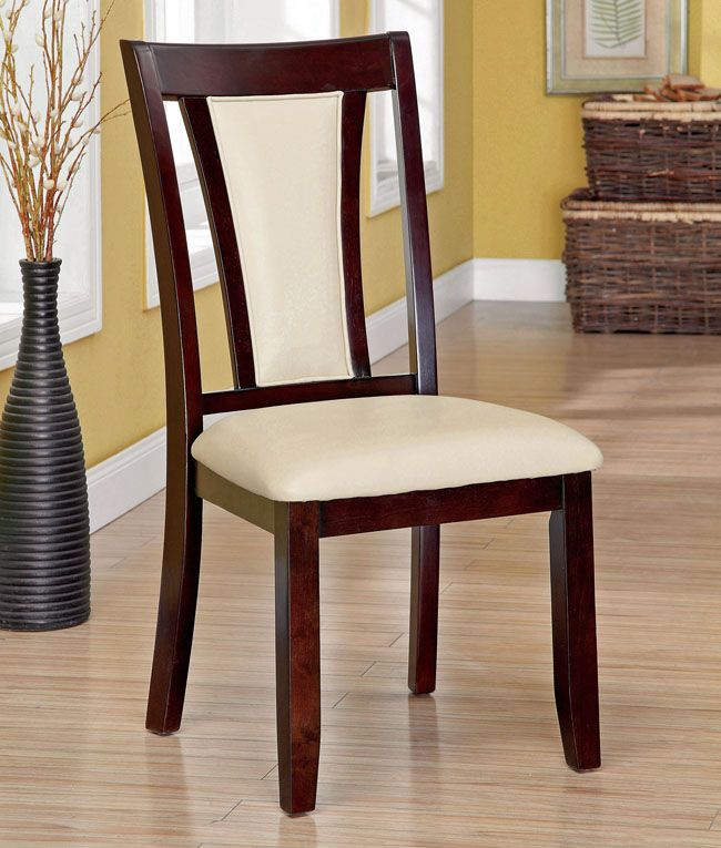 Cotette Ivory Leather Dining Chair