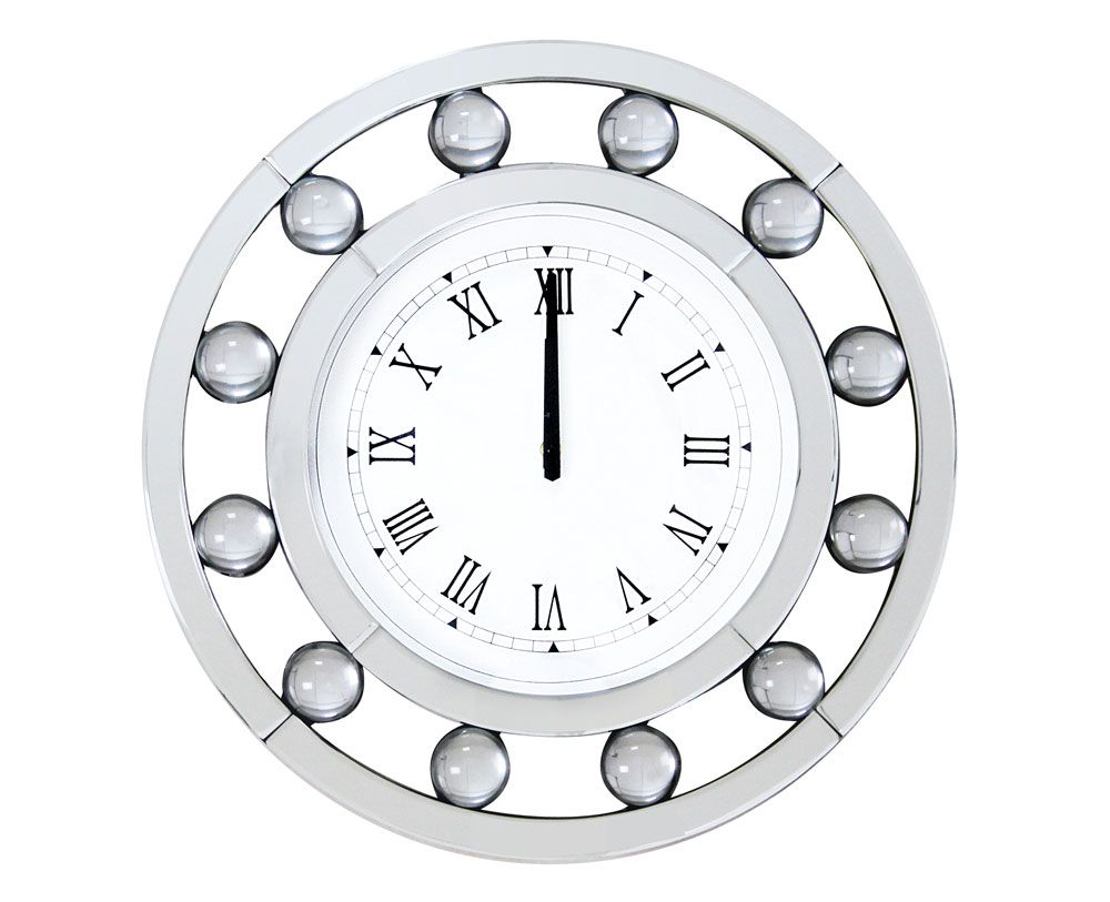 Credo Round Wall Clock Mirrored Frame