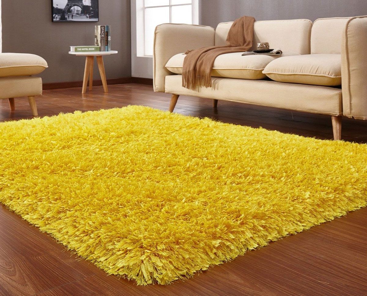 Crystal Shag Yellow Rug