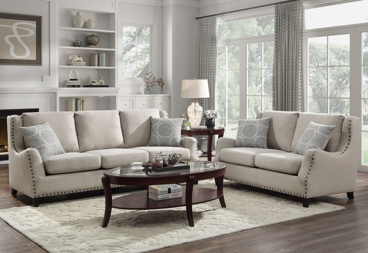 Dalton Beige Fabric Sofa Collection