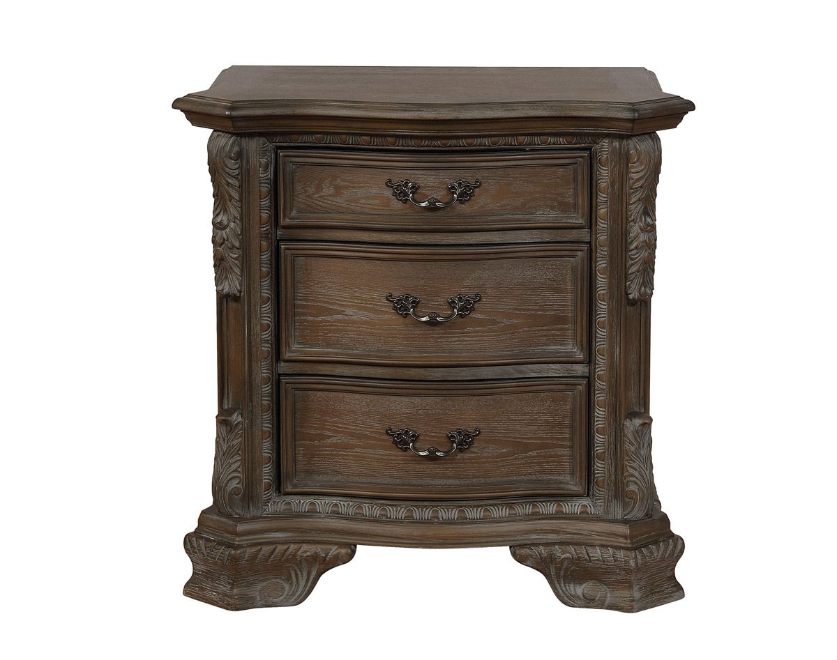 Davina Antique Grey Night Stand