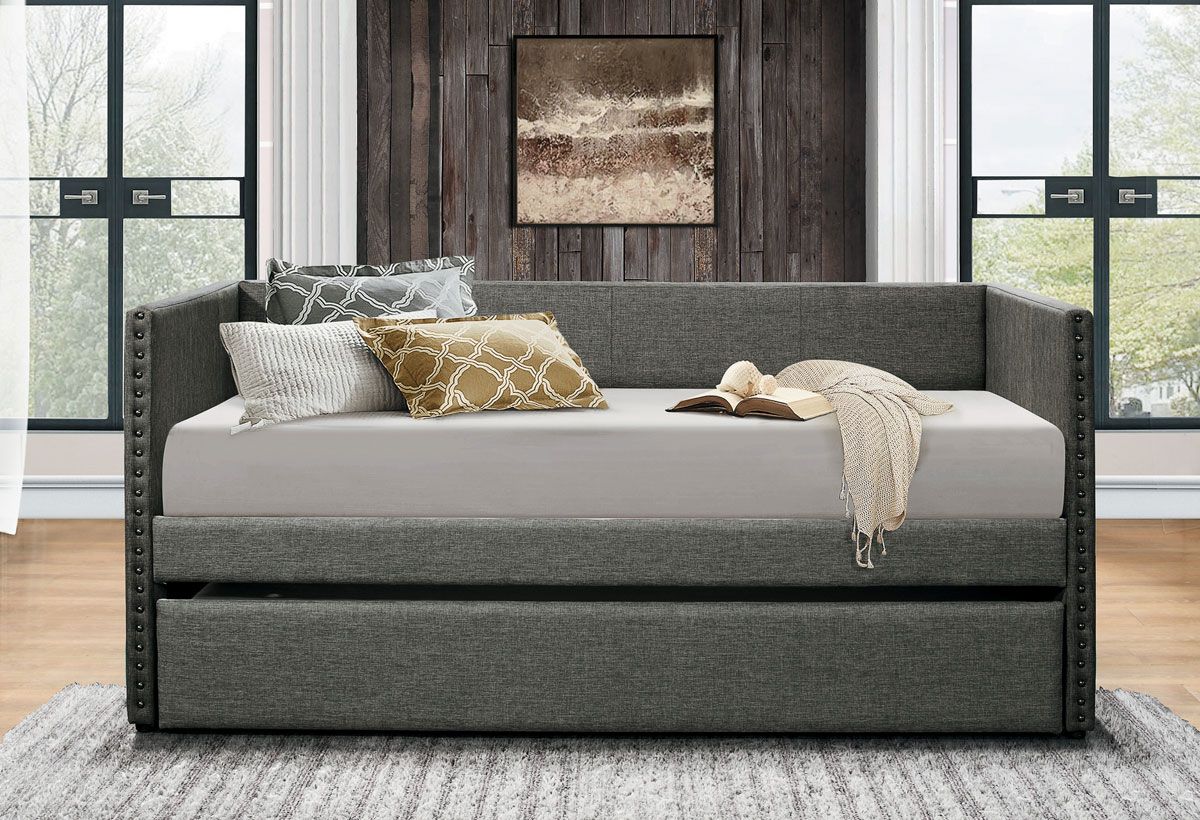 Deco Grey Linen Fabric Daybed