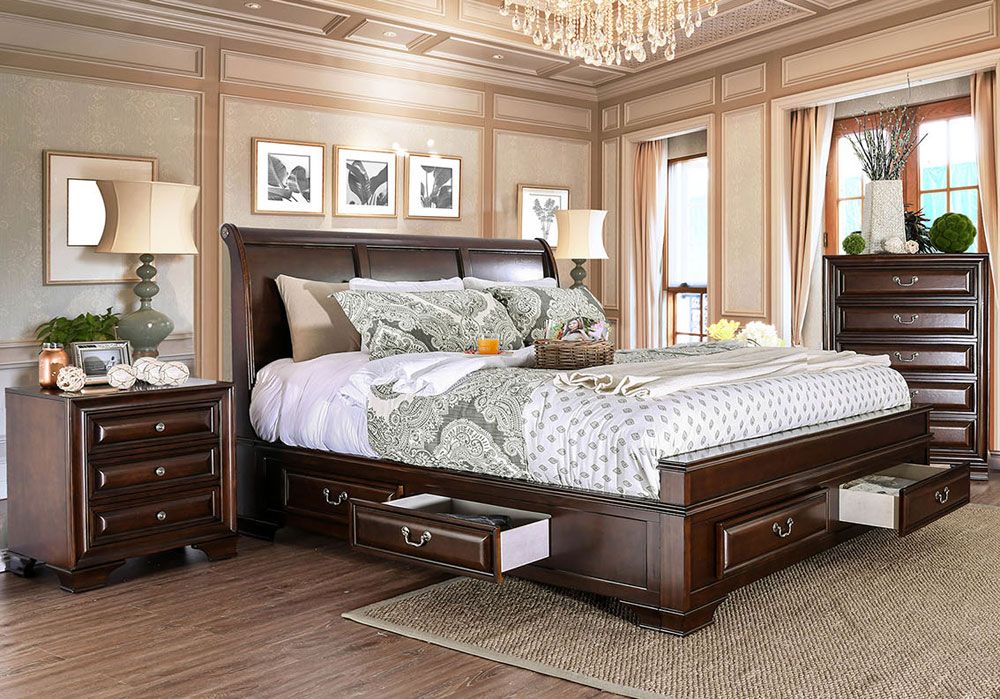 Delano Sleigh Bed With Drawers