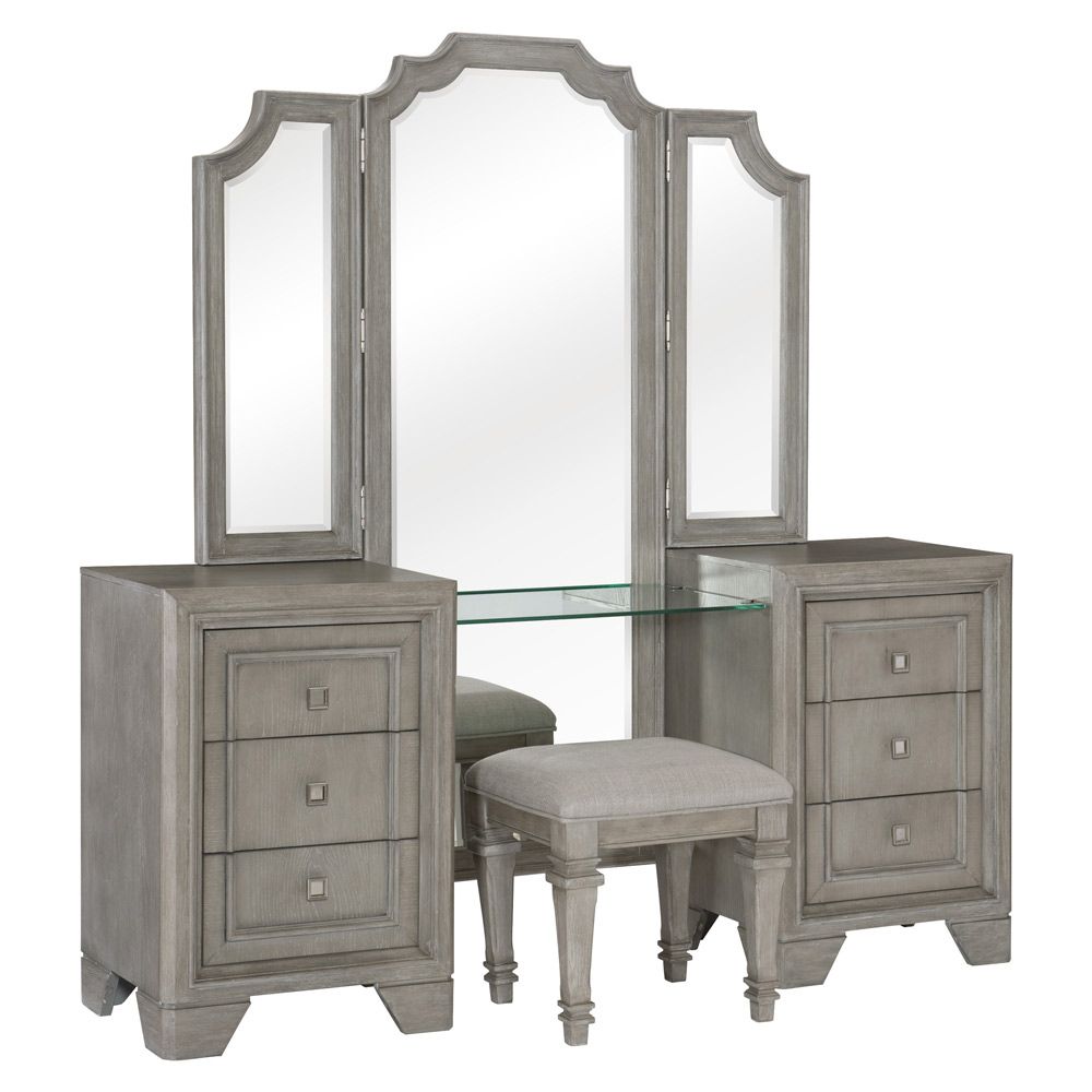 Delhi Driftwood Grey Finish Vanity Set