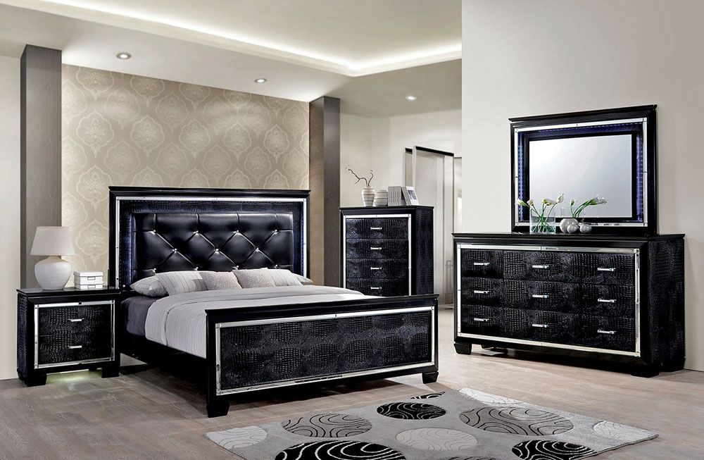 Deluxe Black Bedroom Furniture