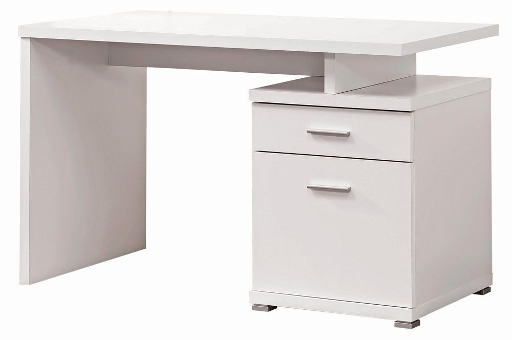 Asonia White Finish Home Office Desk