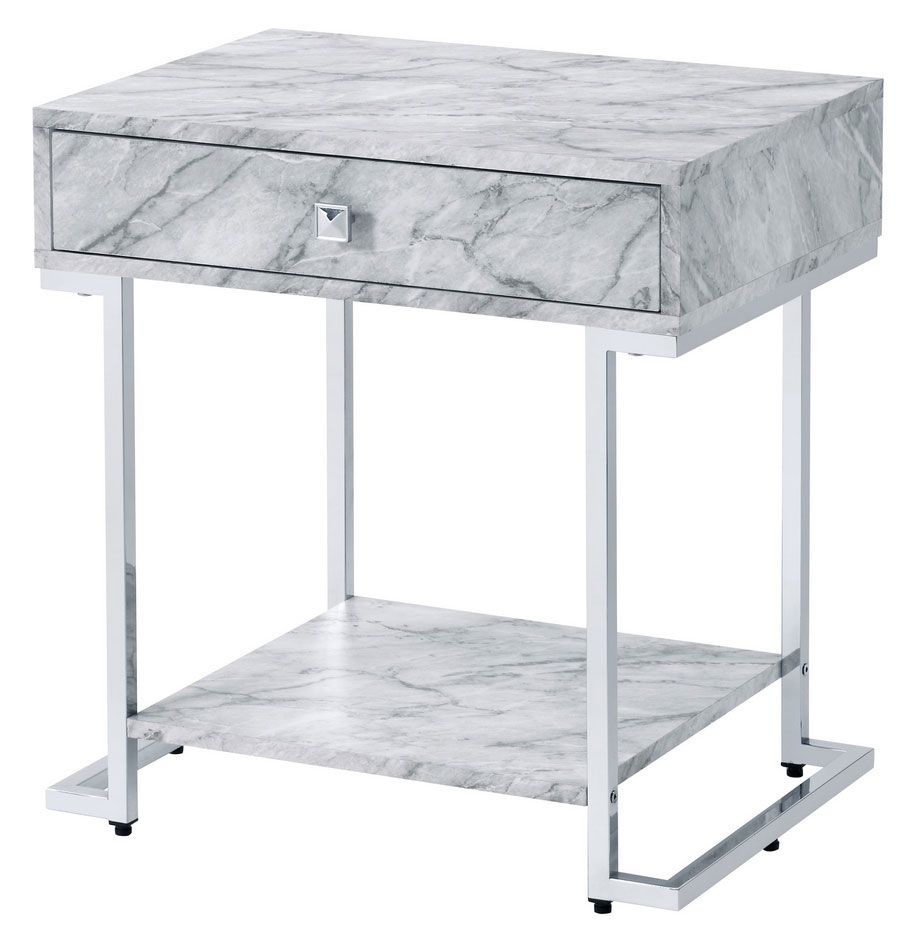 Devin Faux Marble Writing Desk Stand