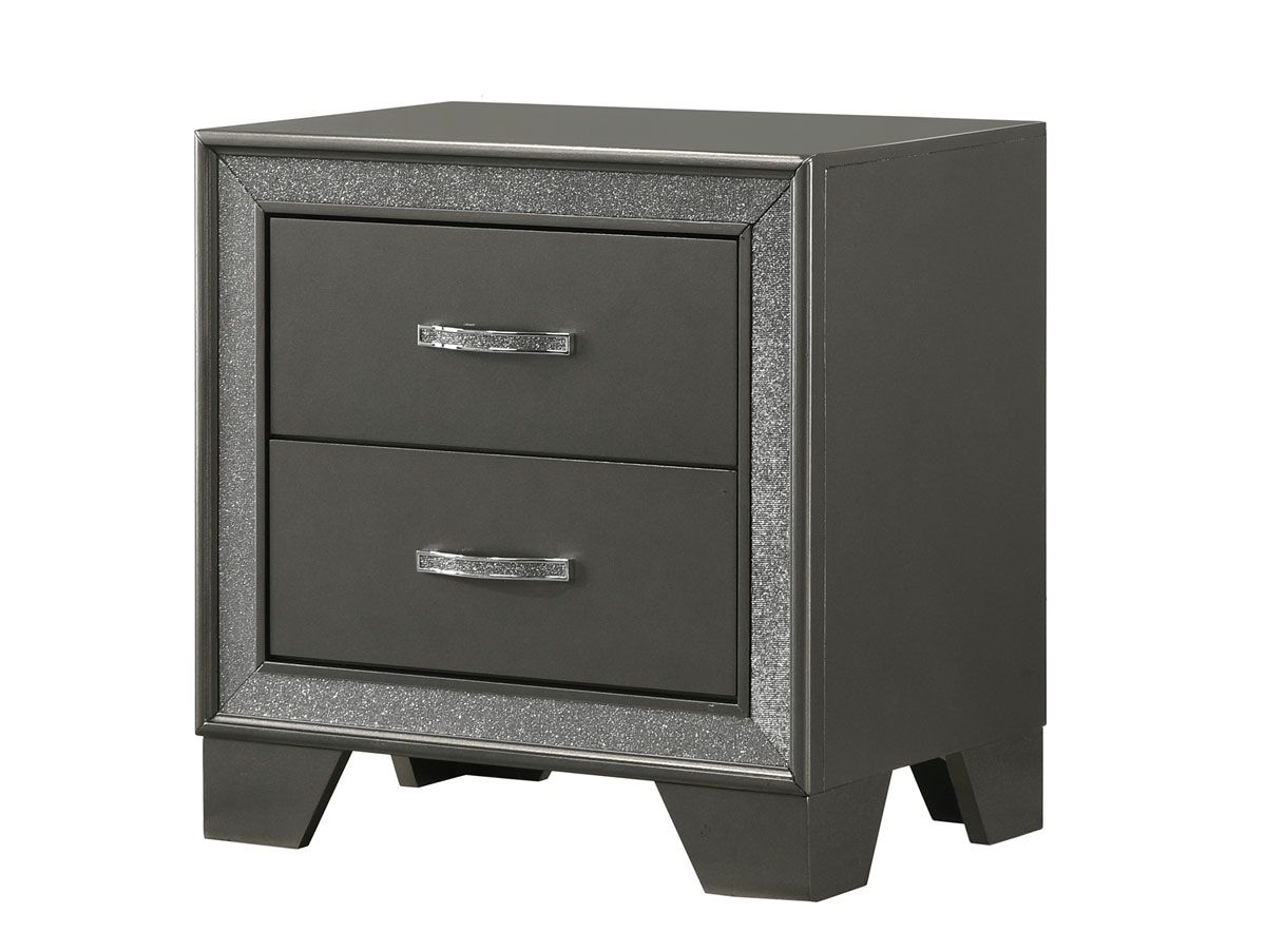 Dijon Grey Finish Night Stand