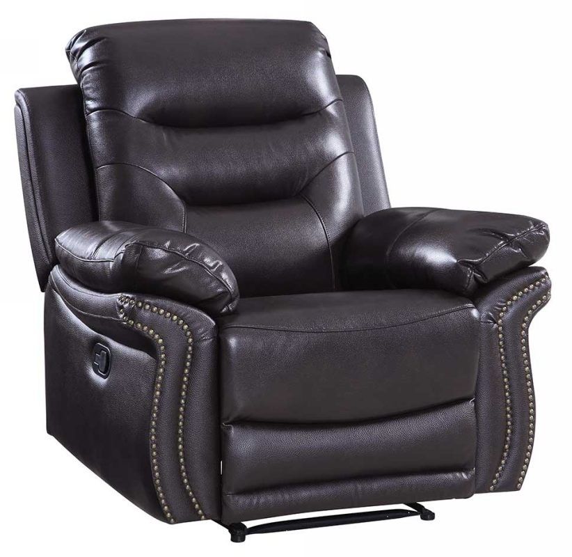 Disson Espresso Leather Recliner Chair