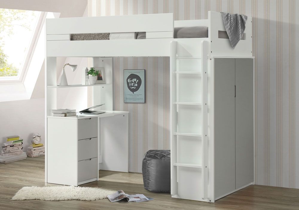 Duncan Storage Loft Bed With Desk