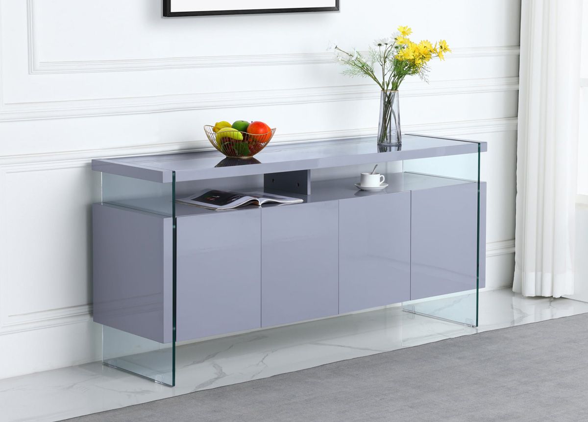 Donna Grey Lacquer Sideboard