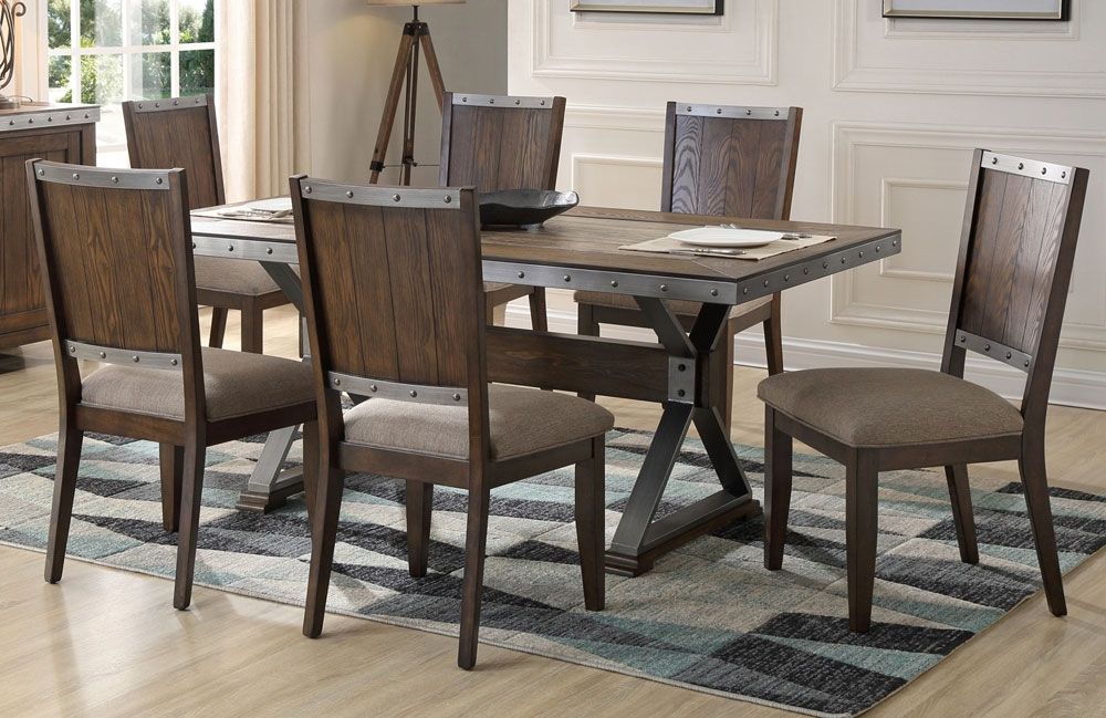 Doran Industrial Style Dining Table Set