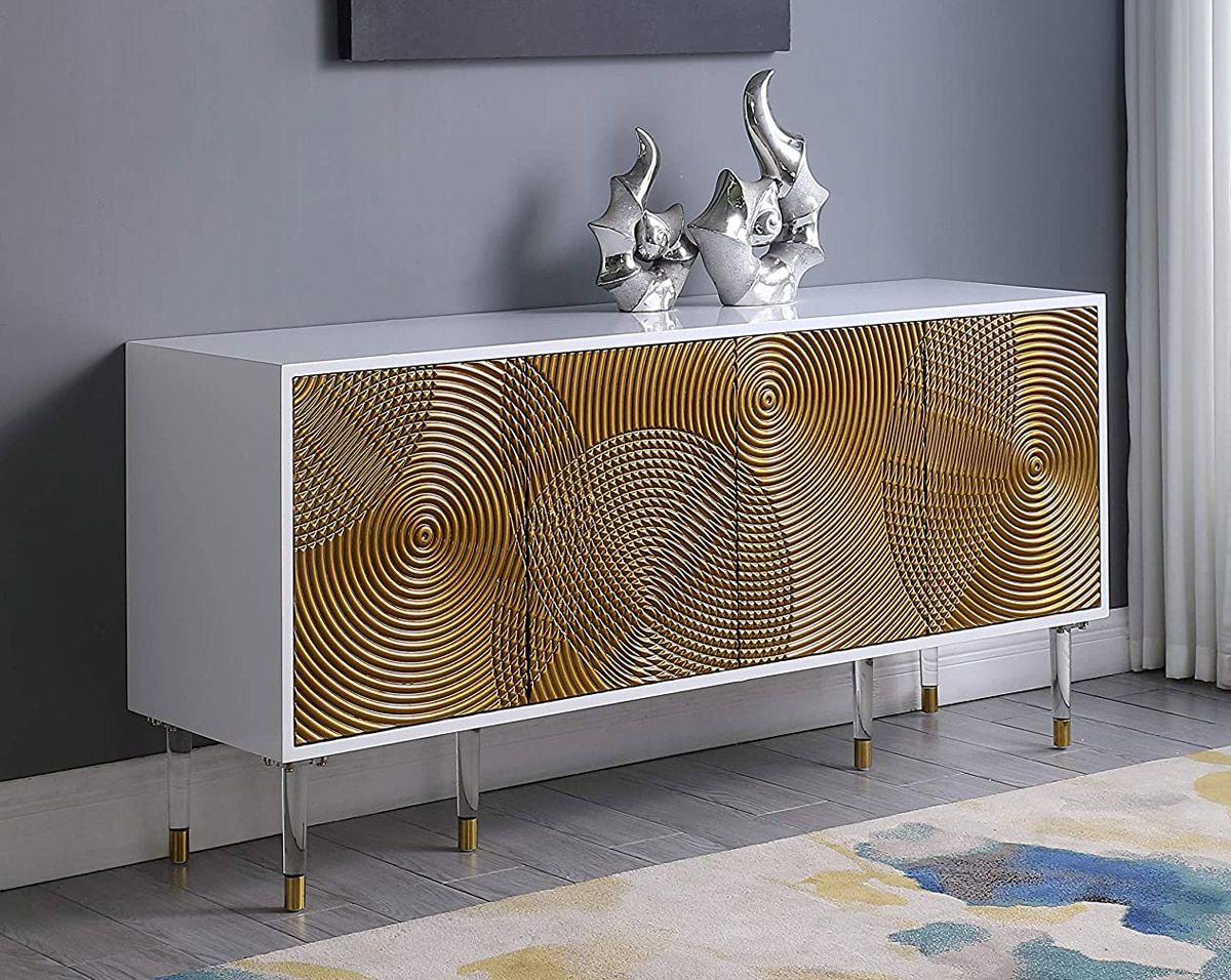 Doros White & Gold Sideboard