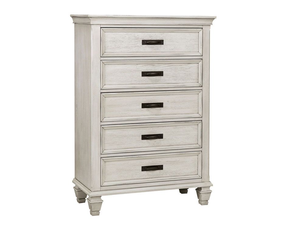 Draper Antique White Finish Chest