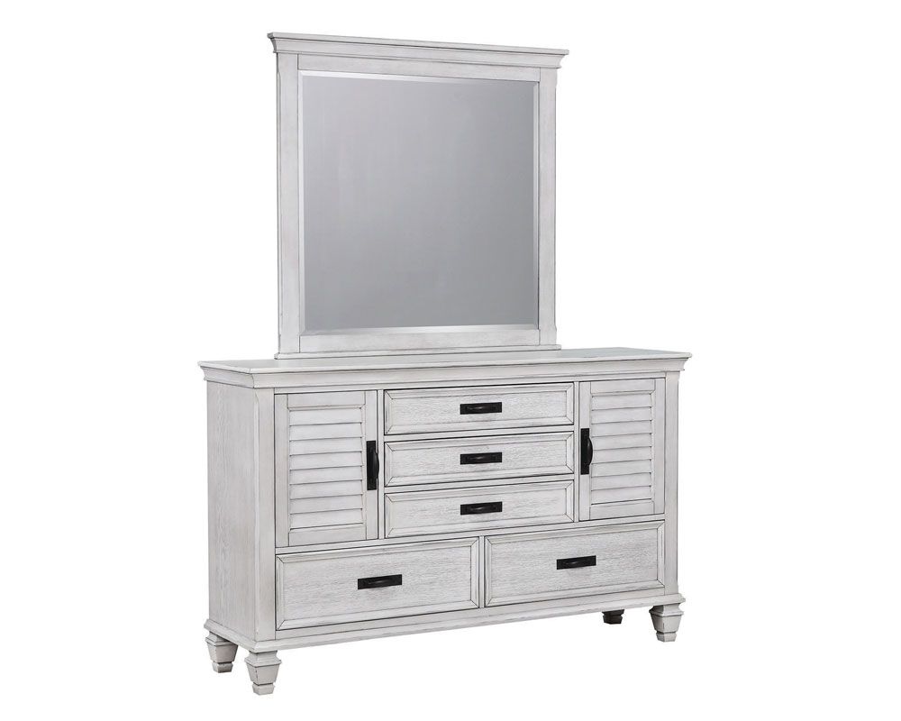 Draper Antique White Finish Dresser