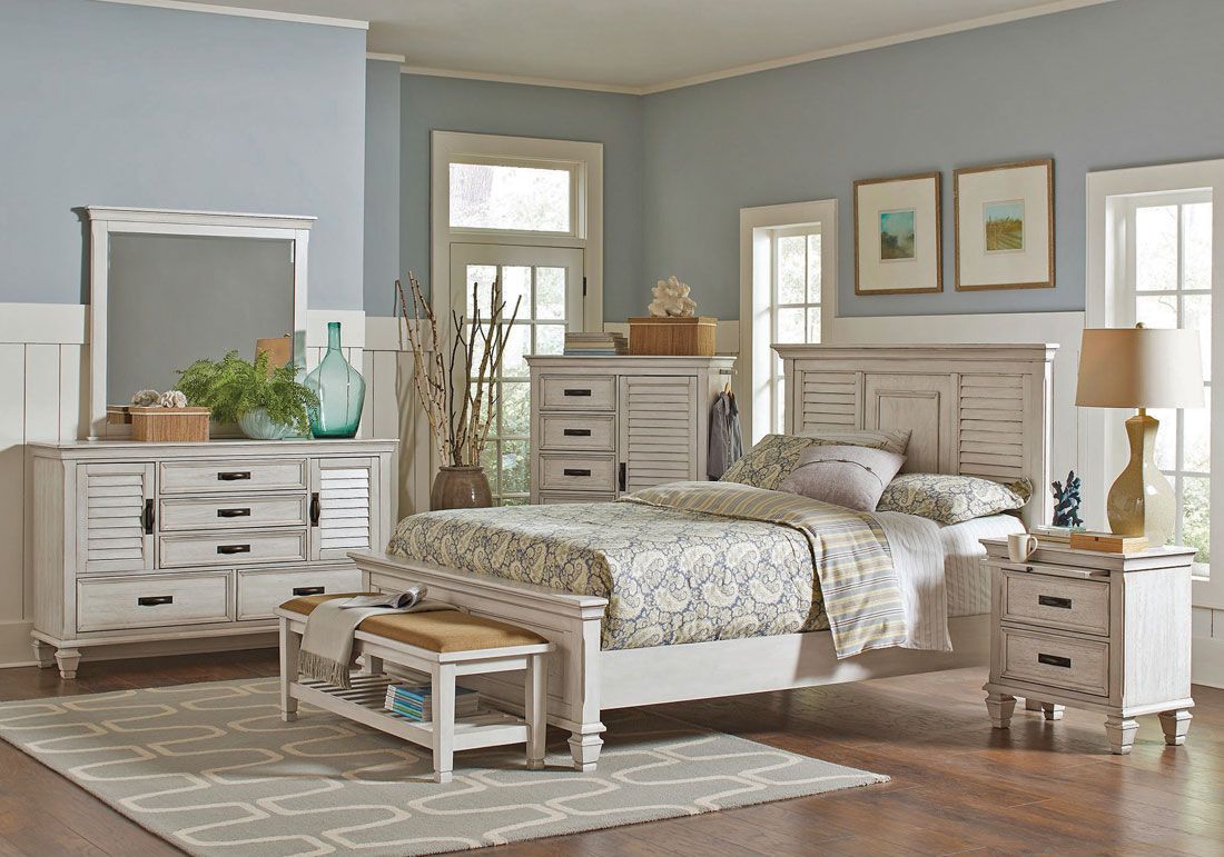 Draper Antique White Bedroom Furniture