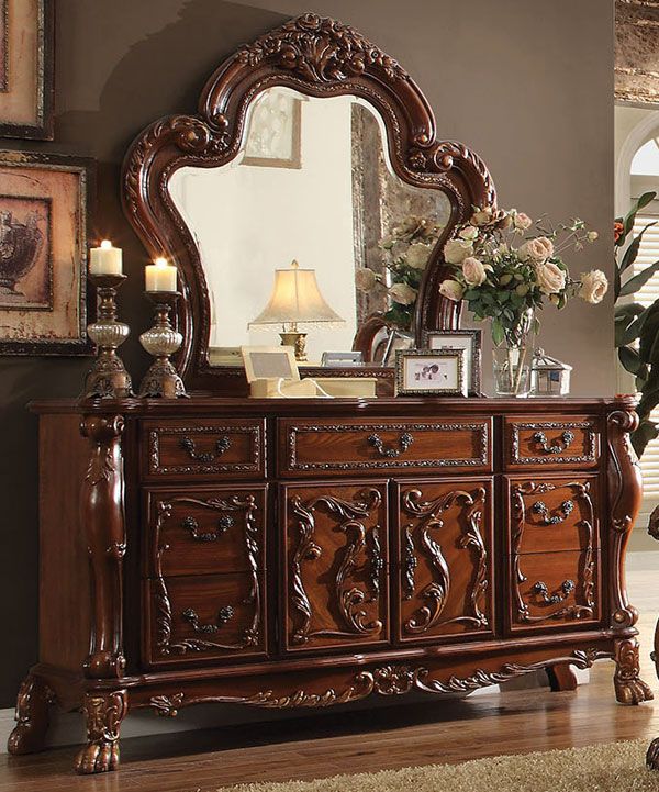 Dresden Victorian Style Dresser With Mirror