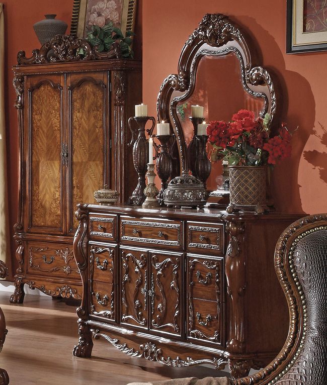 Dresden Traditional Style Dresser and Armoire