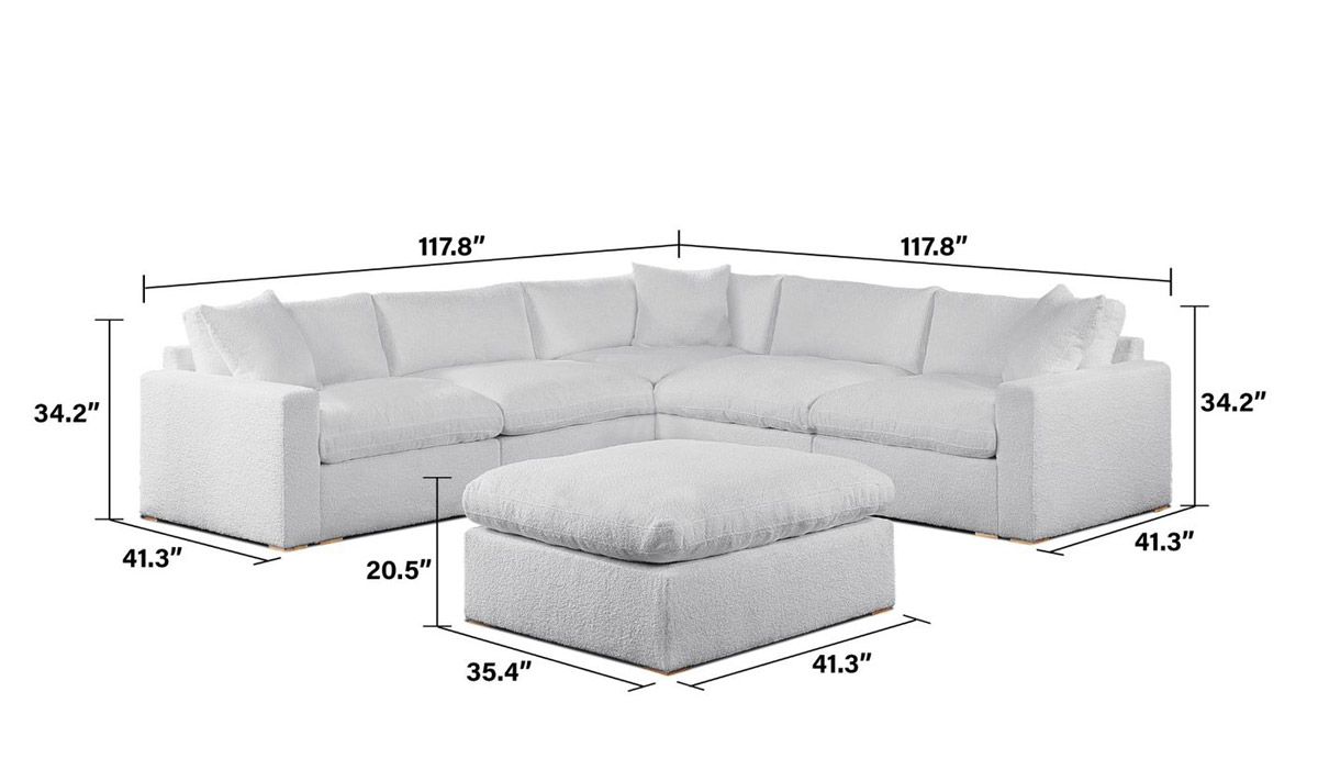 Eden Modular Sectional Setup 2 Dimensions