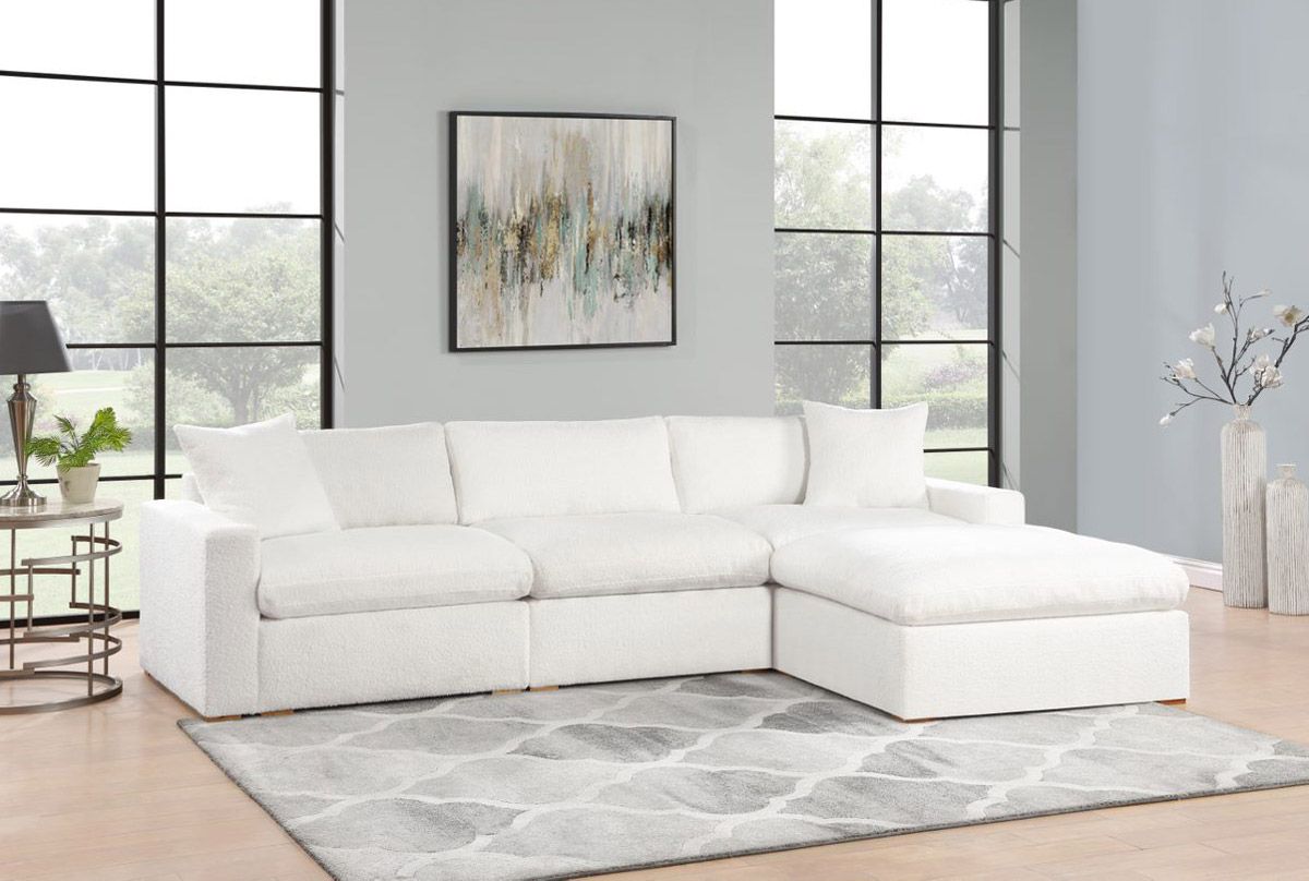 Eden Modular Sectional Ivory Boucle