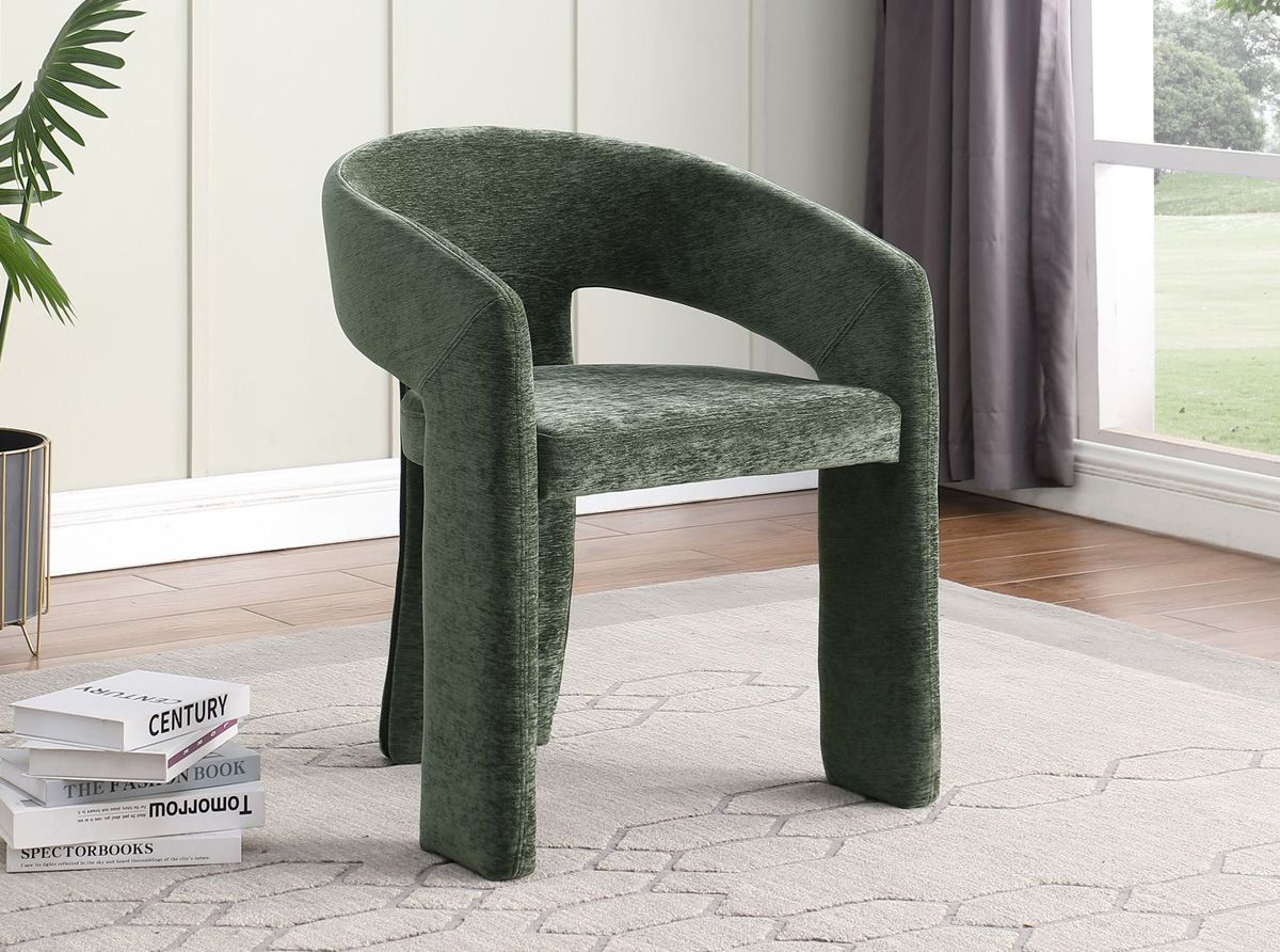 Edinburg Green Velvet Accent Chair