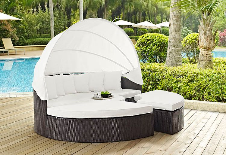 Charlotte White Canopy Outdoor Daybed