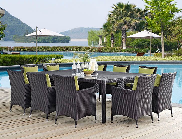 Vesta Table Set With Peridot Cushions