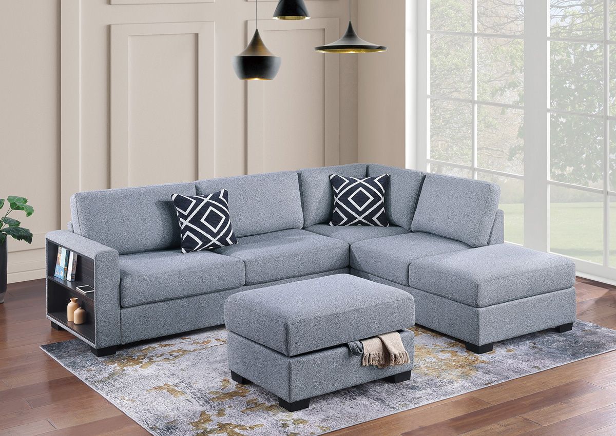 Eliana Reversible Sectional With Storage Ottoman