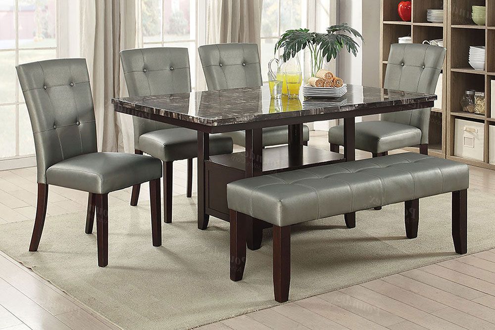 Elivia Marble Top Dining Table Set