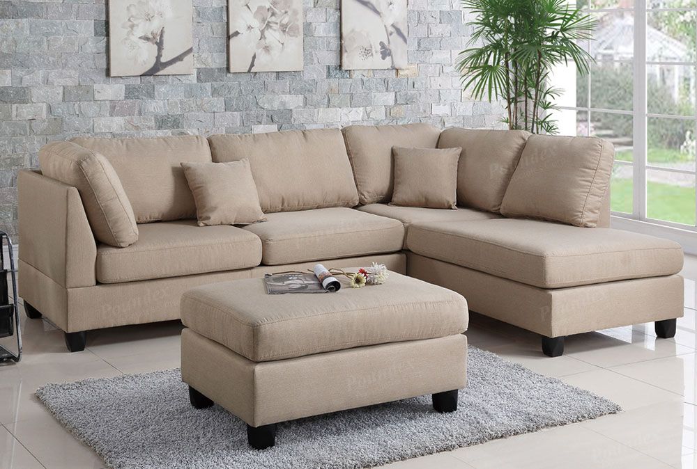 Emilia Beige Sectional With Ottoman,Emilia Beige Sectional Opposite Side