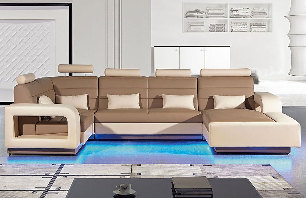 Emmett U Shape Sectional With Lights