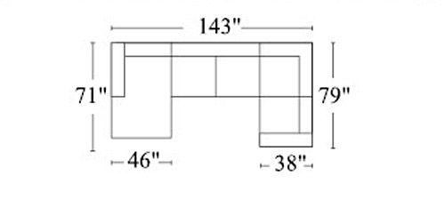 Emmett Sectional Dimentions,Emmett Modern Sectional in Right Side Chaise,Emmett U Shape Sectional With Lights