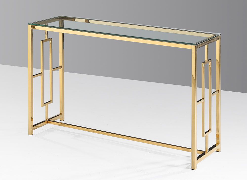 Enigma Gold Finish Sofa Table