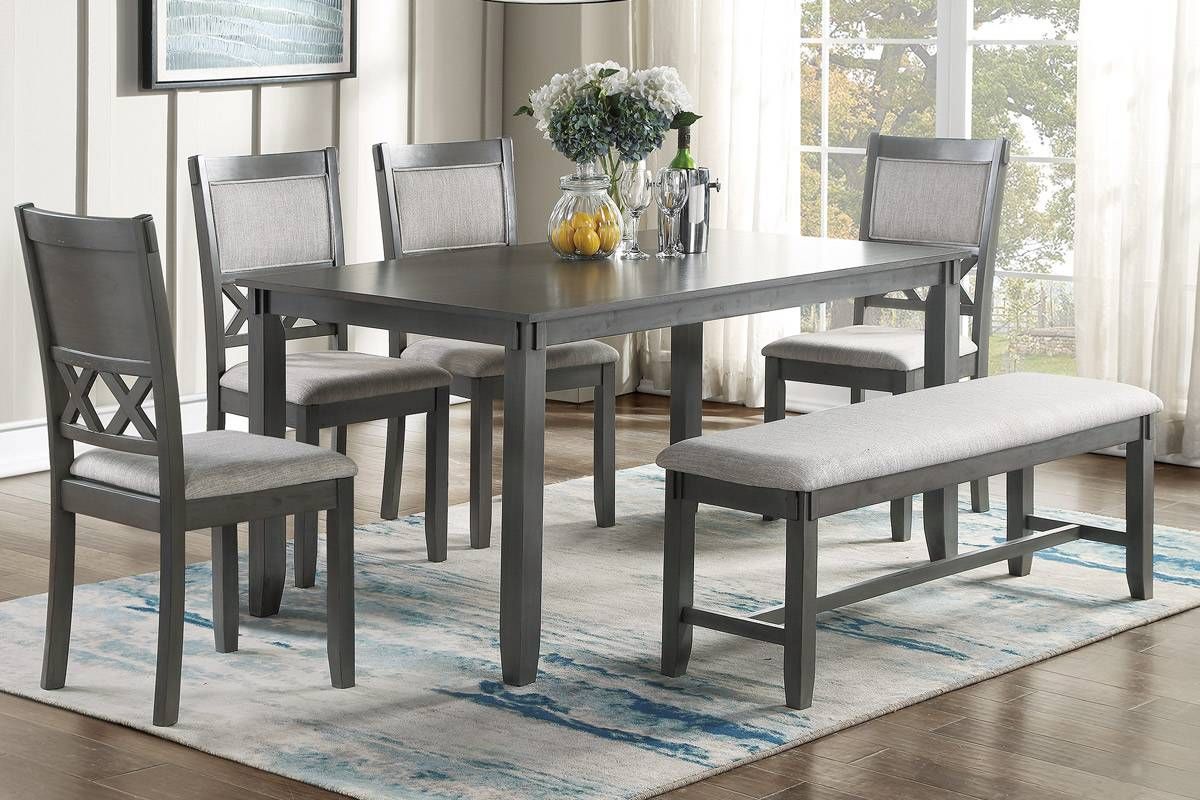 Erica Grey 6-Piece Dining Table Set